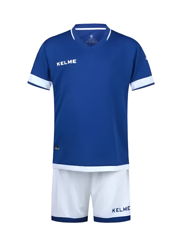 Детская футбольная форма KELME Short Sleeve Football Kid Set (Blue/White)