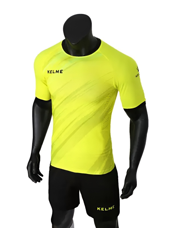 Детская футбольная форма KELME Short Sleeve Football Kid Set (Citric/Black)