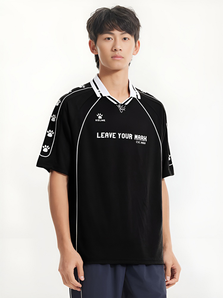 Футболка-поло KELME Lapel Short Sleeve T-Shirt Black