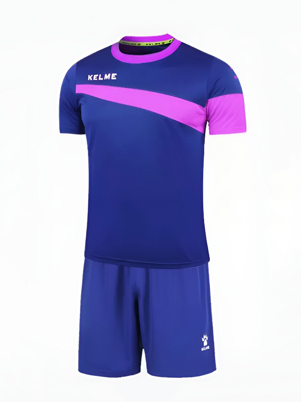 Детская футбольная форма KELME Short Sleeve Football Set (Blue/Dark Purple)
