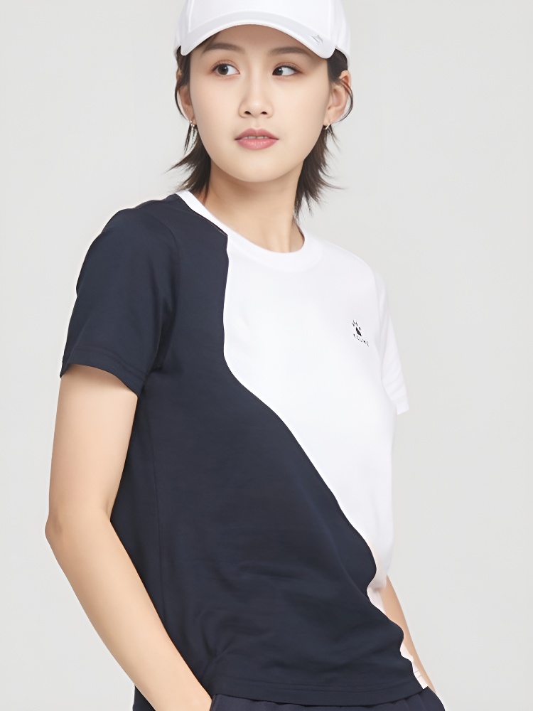 Футболка KELME Round Neck Short Sleeve T-Shirt (White/Dark Blue)