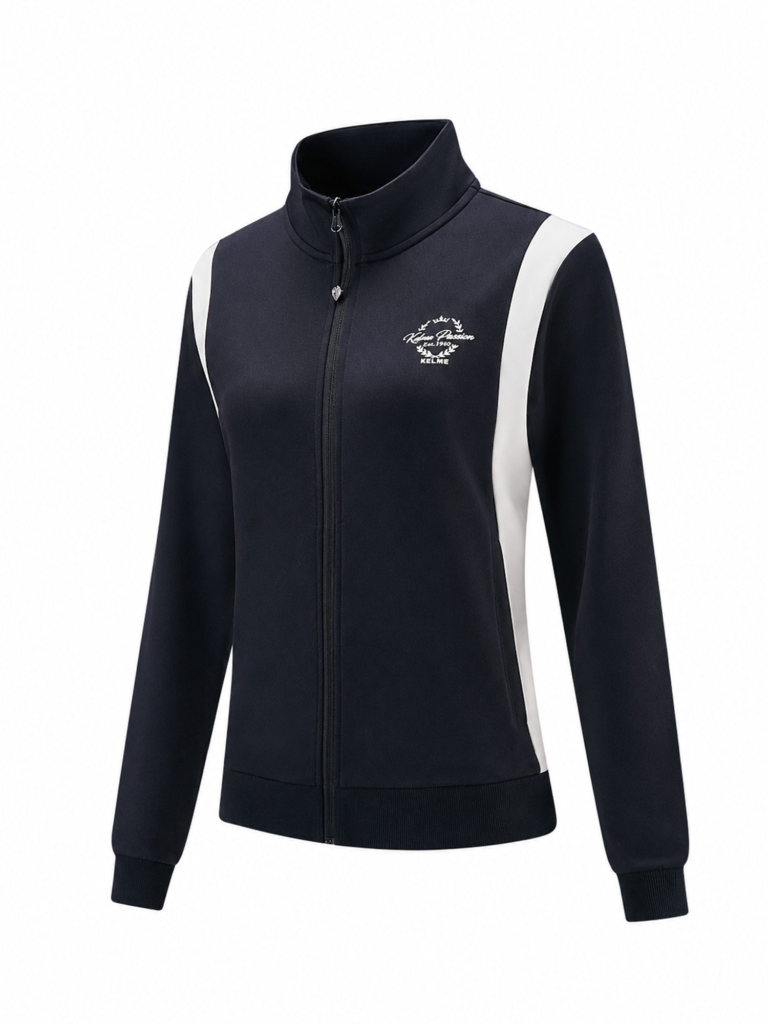 Толстовка KELME Stand-Up Collar Knit Cardigan Dark Blue