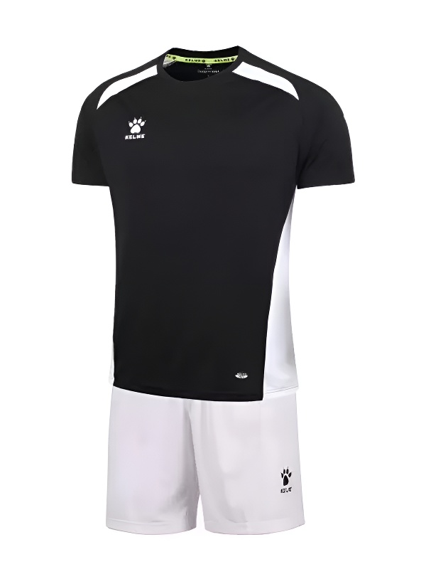 Футбольная форма KELME Short Sleeve Football Uniform (Black/White)