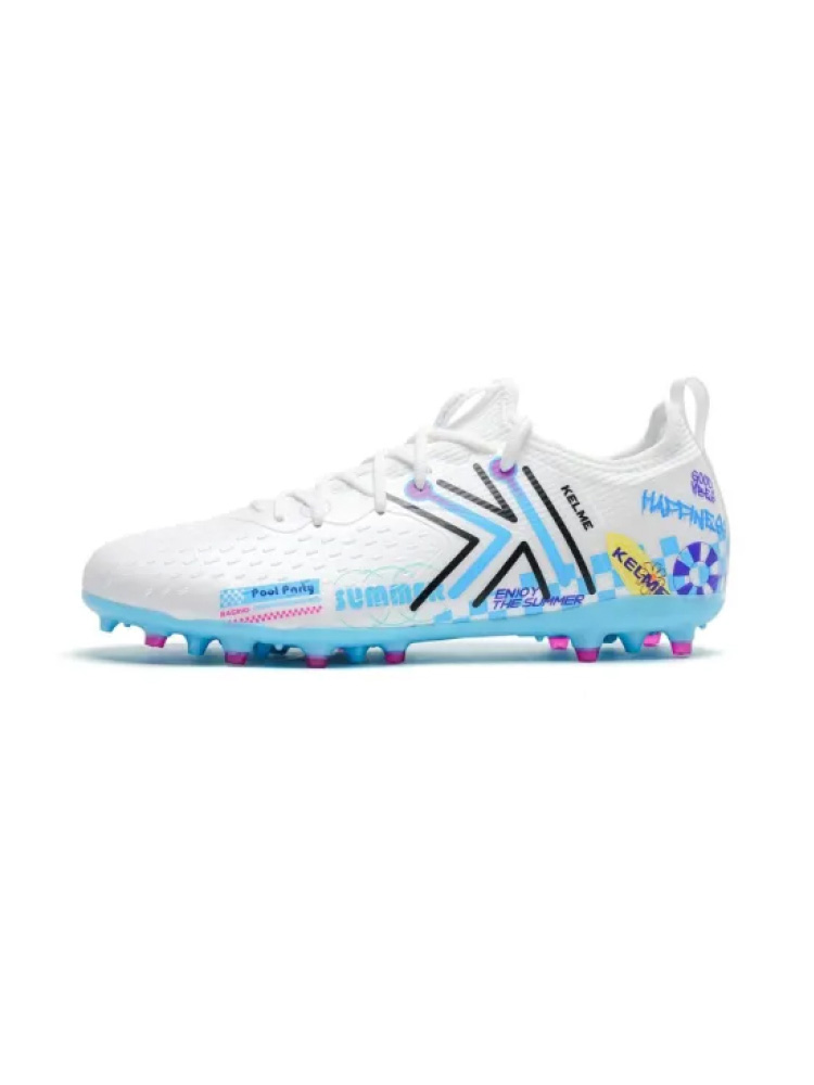 Детские бутсы KELME Children's Soccer Cleats (MG) White/Blue