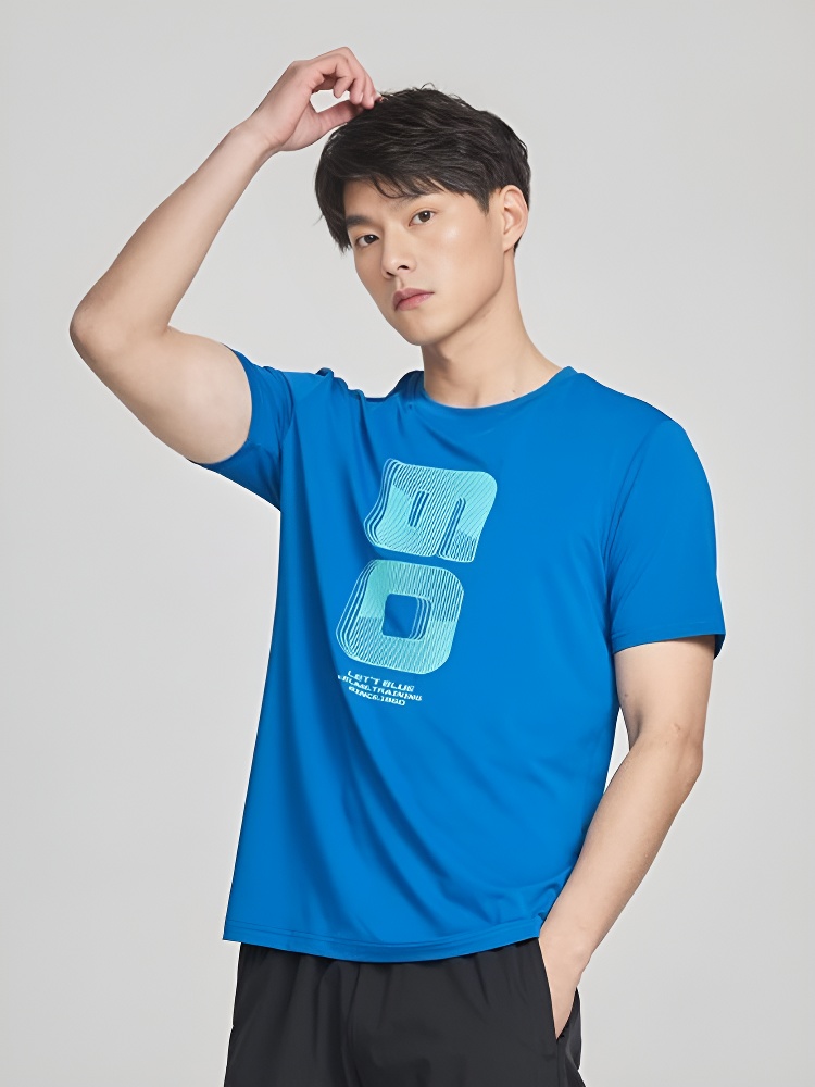 Футболка KELME Round Neck Short Sleeve T-Shirt Blue