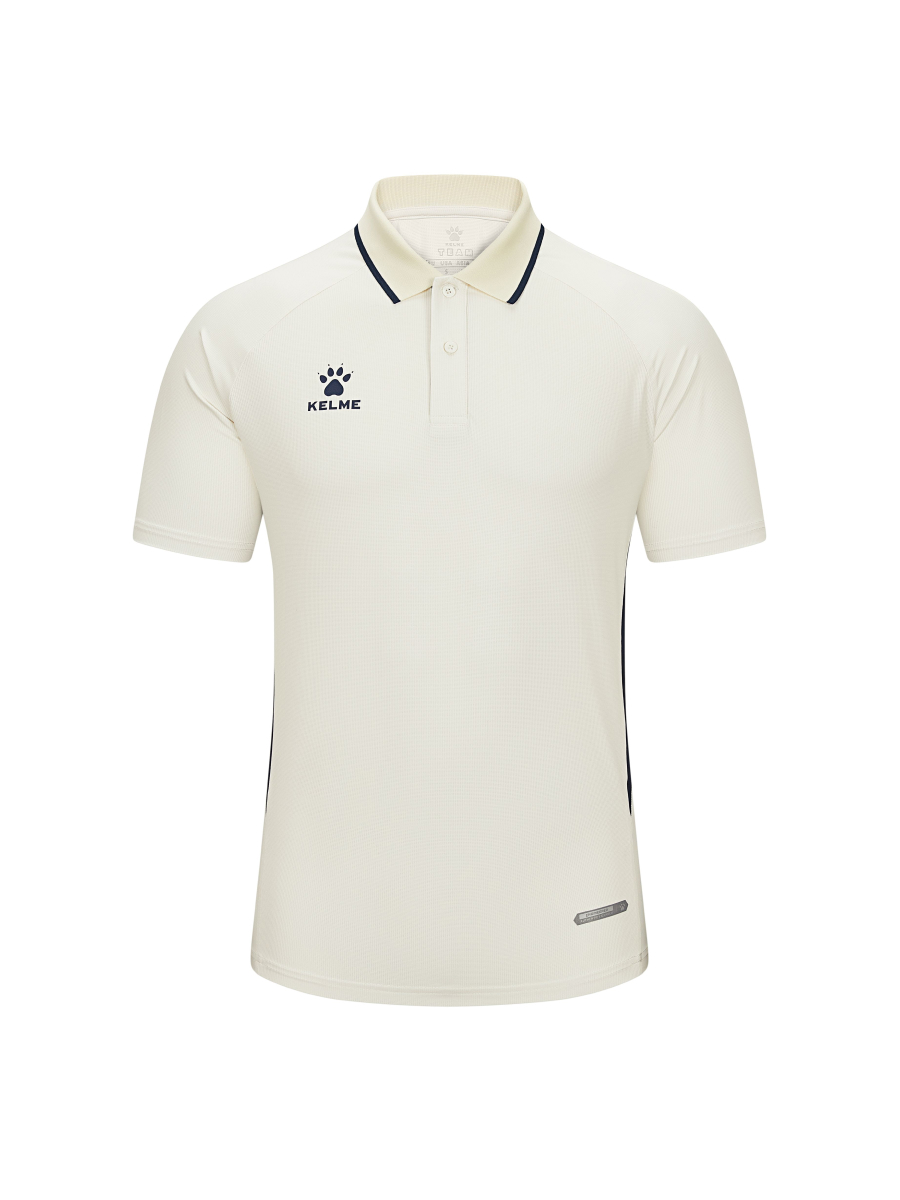 Футболка-поло KELME Short Sleeve Polo Shirt (Beige/Black)