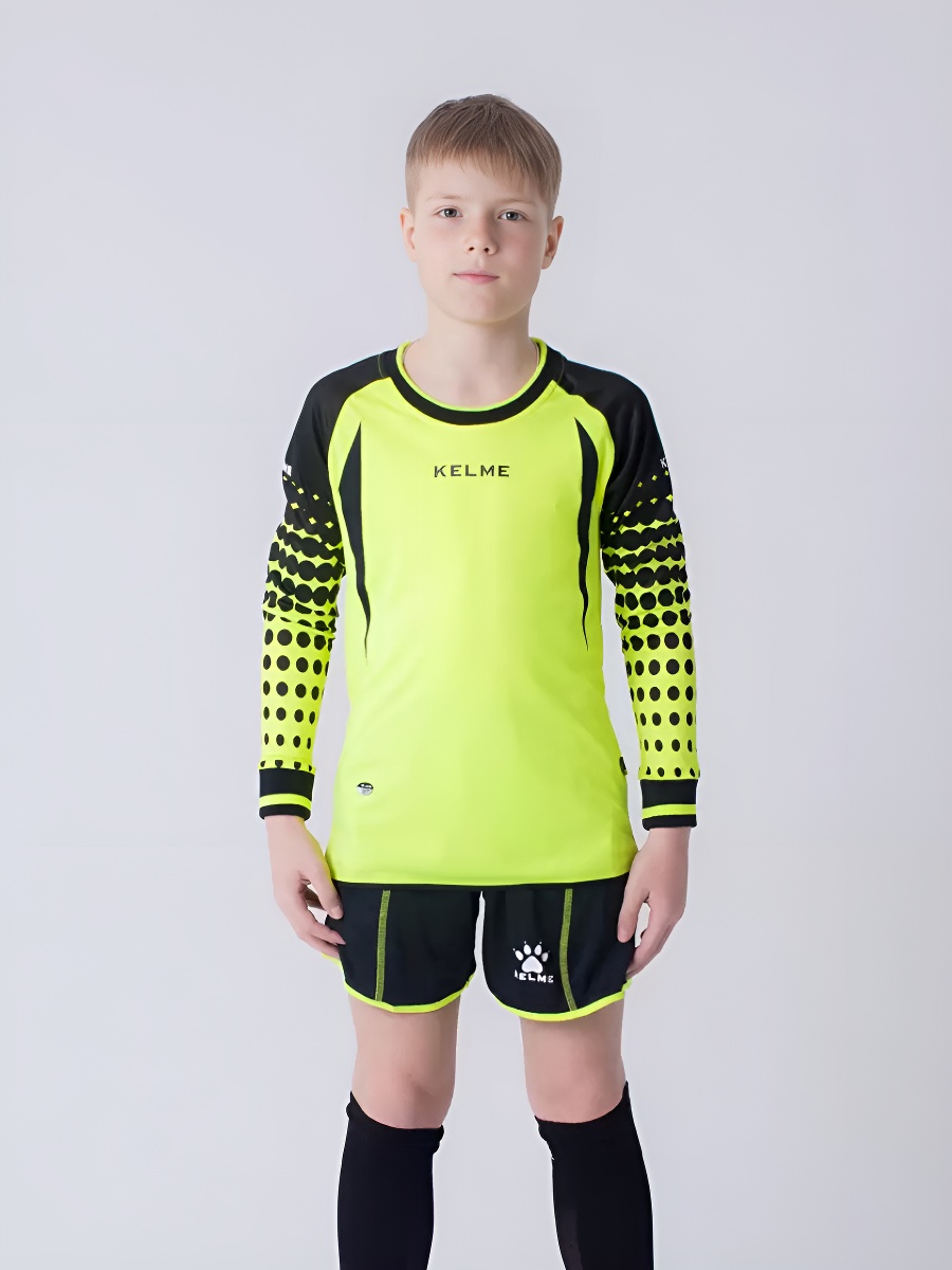 Детская вратарская форма KELME Goalkeeper Long Sleeve Suit (Citric/Black)