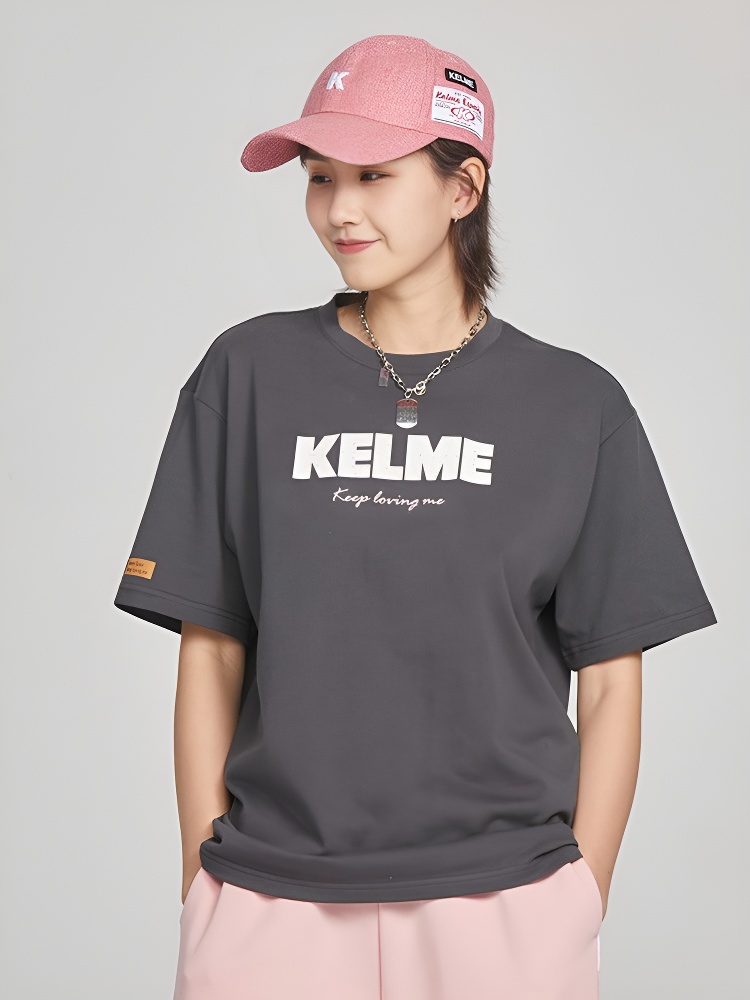 Футболка KELME Round Neck Short Sleeve T-Shirt Dark Grey