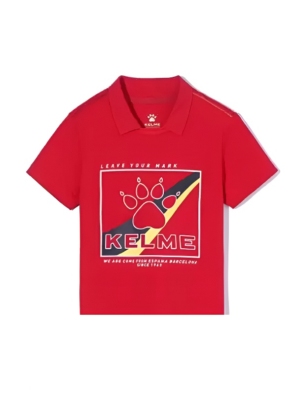 Детская футболка KELME Boys Short Sleeve T-Shirt Red