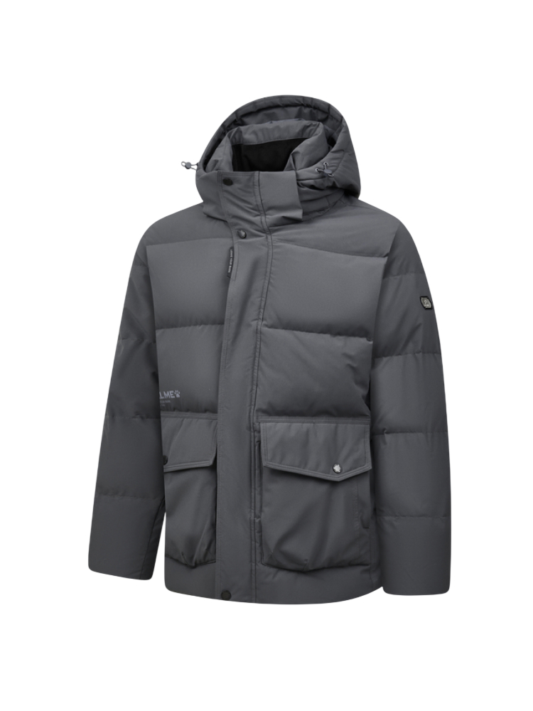 Пуховик KELME Short Hooded Down Jacket Grey