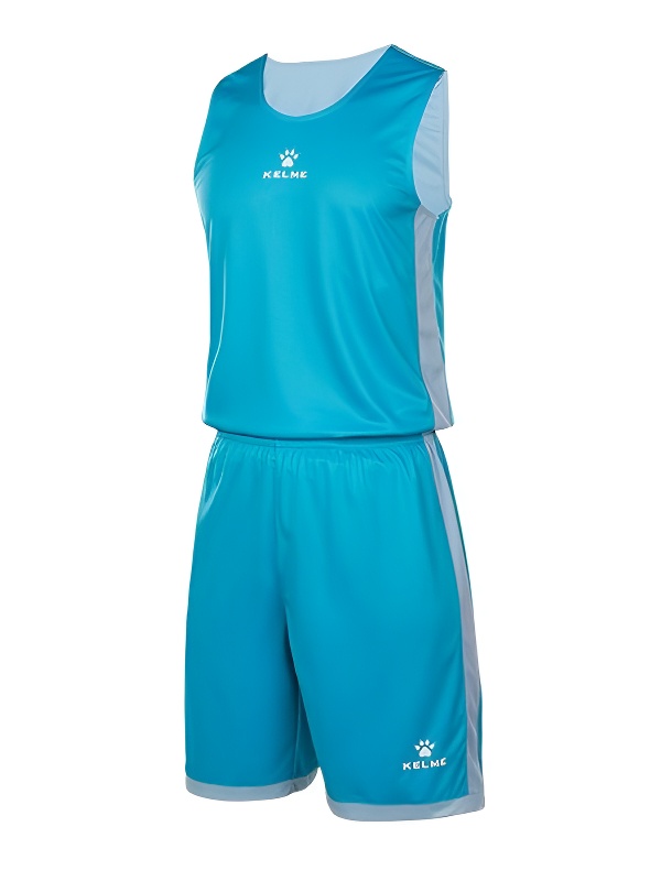 Детская баскетбольная форма KELME Children's Double-Sided Basketball Uniform Light Blue