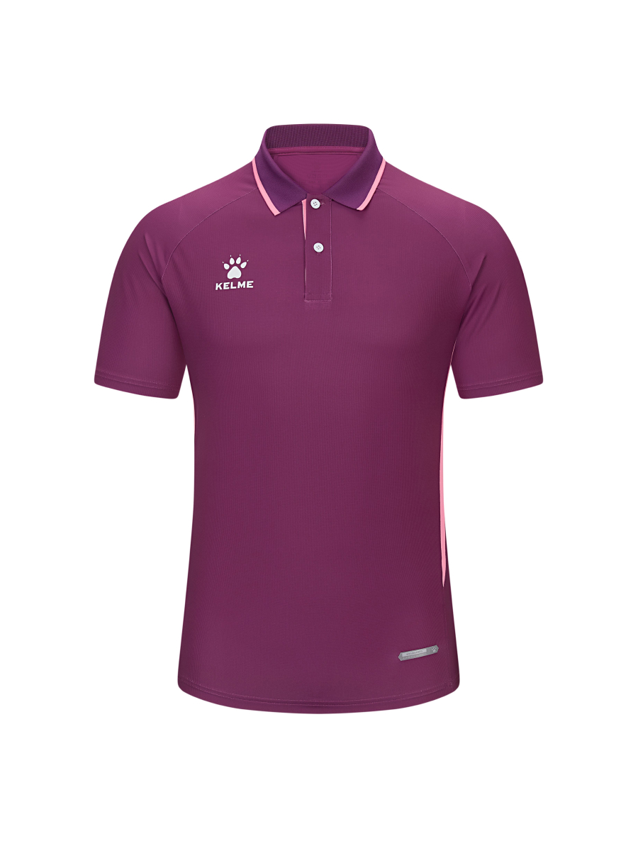 Футболка-поло KELME Short Sleeve Polo Shirt (Dark Purple/Pink)