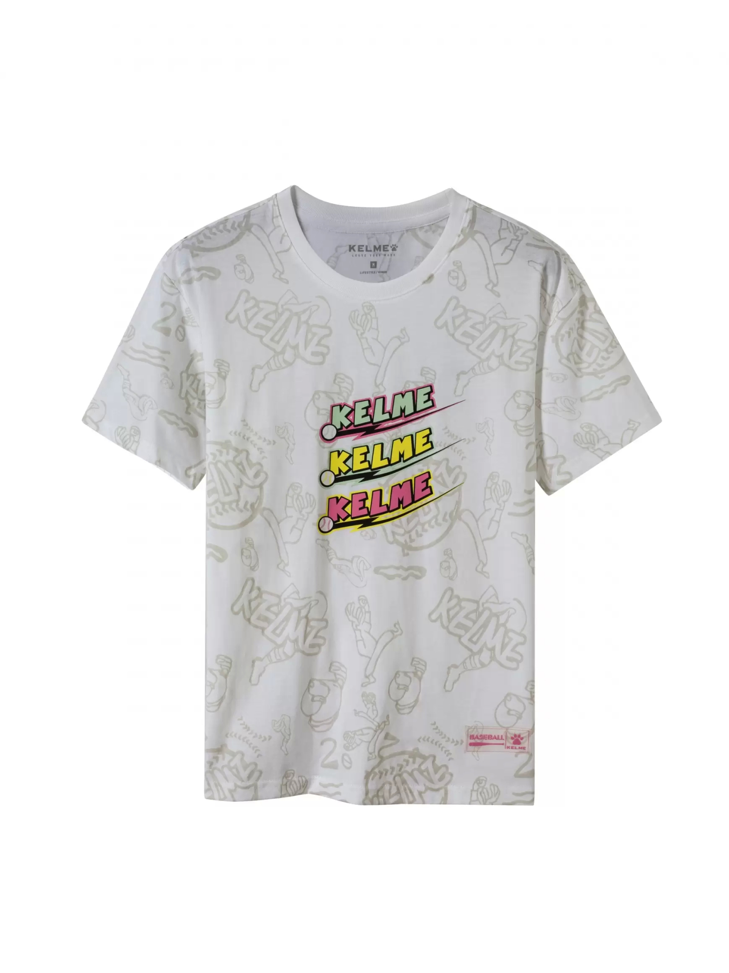 Футболка KELME Round Neck Short T White