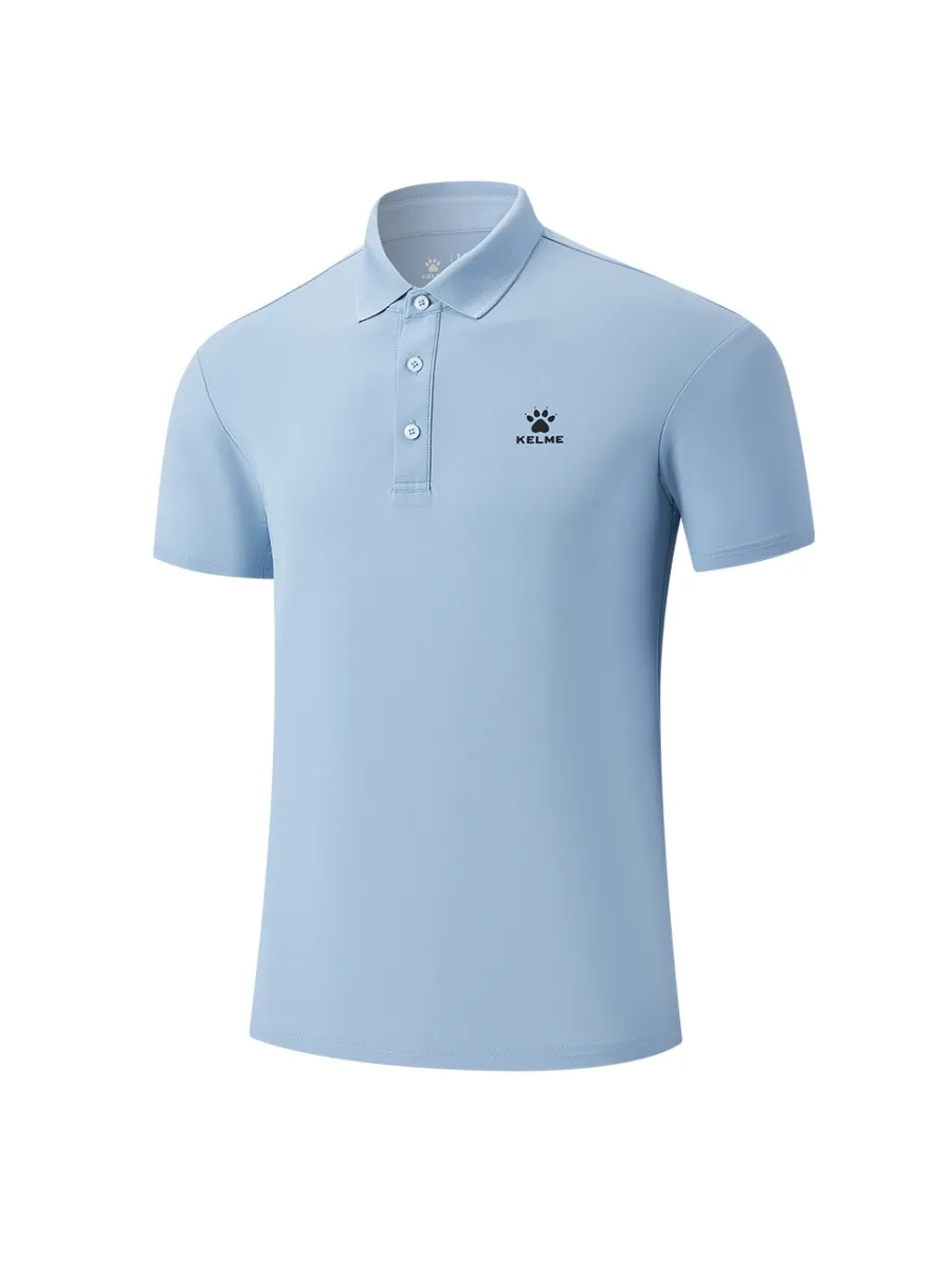 Футболка-поло KELME Short-sleeved Polo Shirt Light Blue