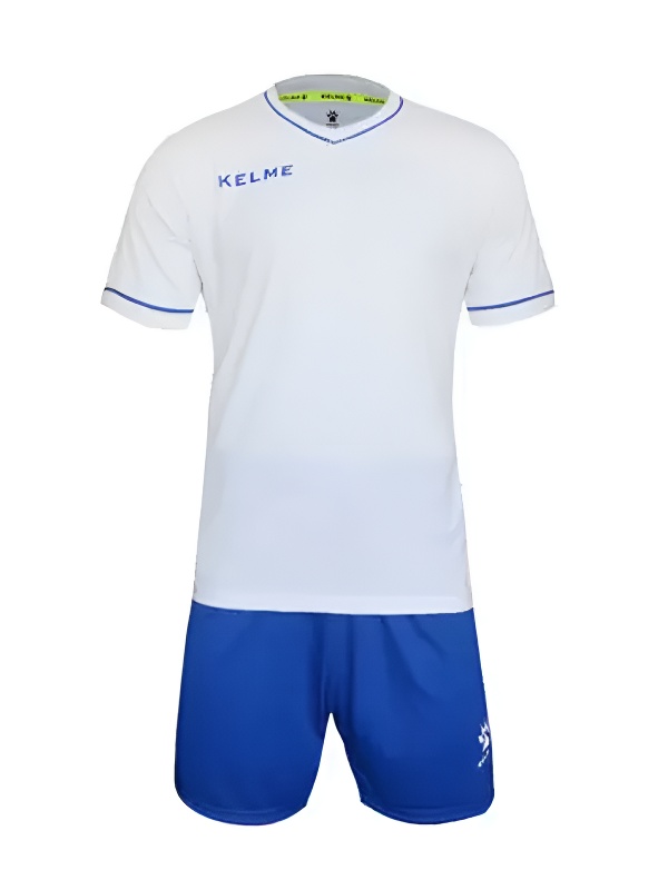 Детская футбольная форма KELME Short Sleeve Football Kid Set (White/Blue)