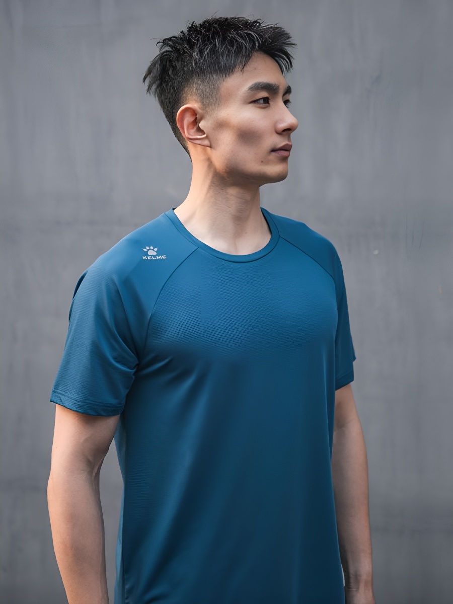 Футболка KELME Round Neck Short Sleeve T-shirt Blue