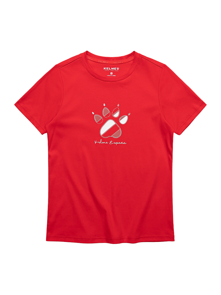 Футболка KELME Round Neck Short Sleeve T-shirt Red