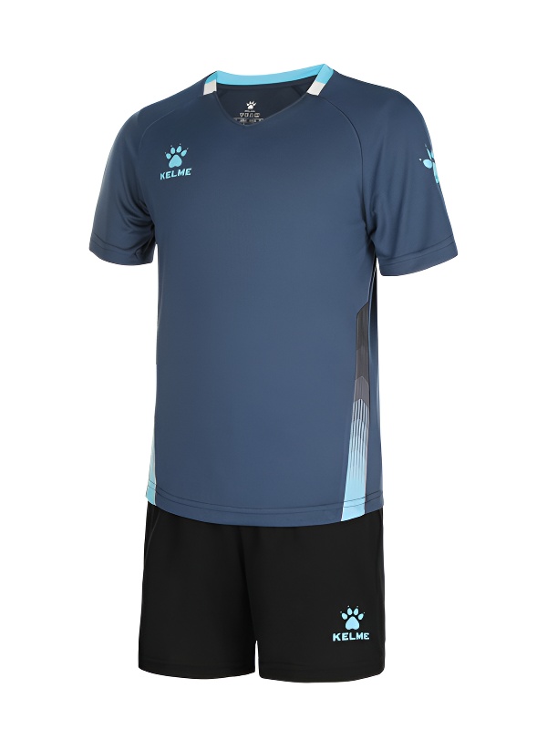 Детская футбольная форма KELME Short Sleeve Football Suit Dark Blue