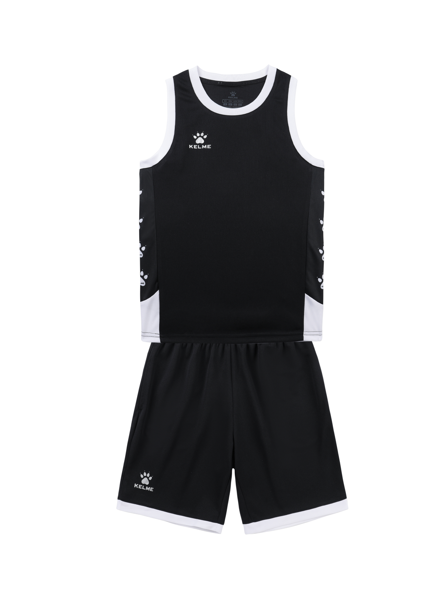 Детская баскетбольная форма KELME Children's Basketball Uniform Black