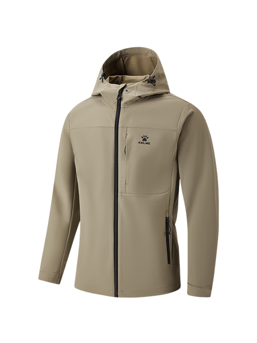 Демисезонная куртка KELME Hooded Fleece-Lined Woven Coat Khaki