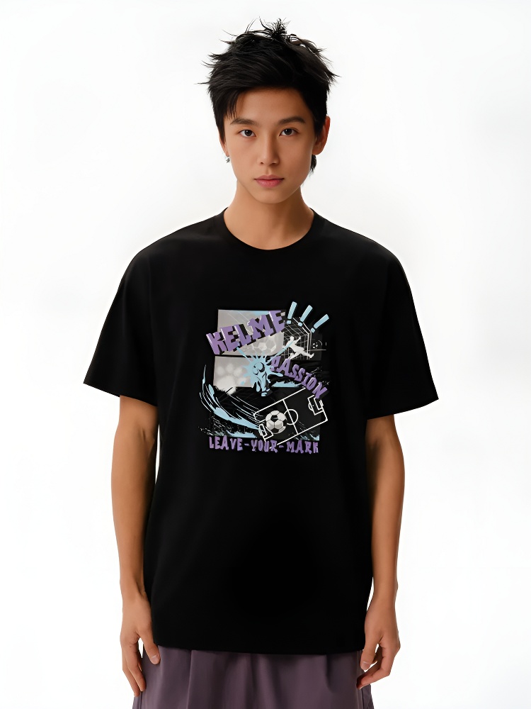 Футболка KELME Crew Neck Short-Sleeved T-Shirt Black