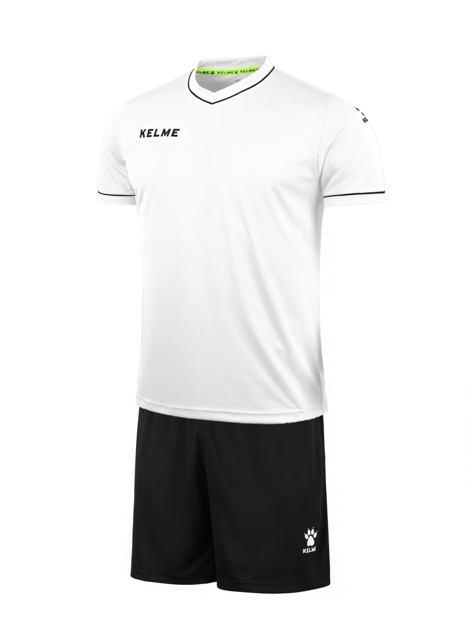Детская футбольная форма KELME Short Sleeve Football Kid Set (White/Black)
