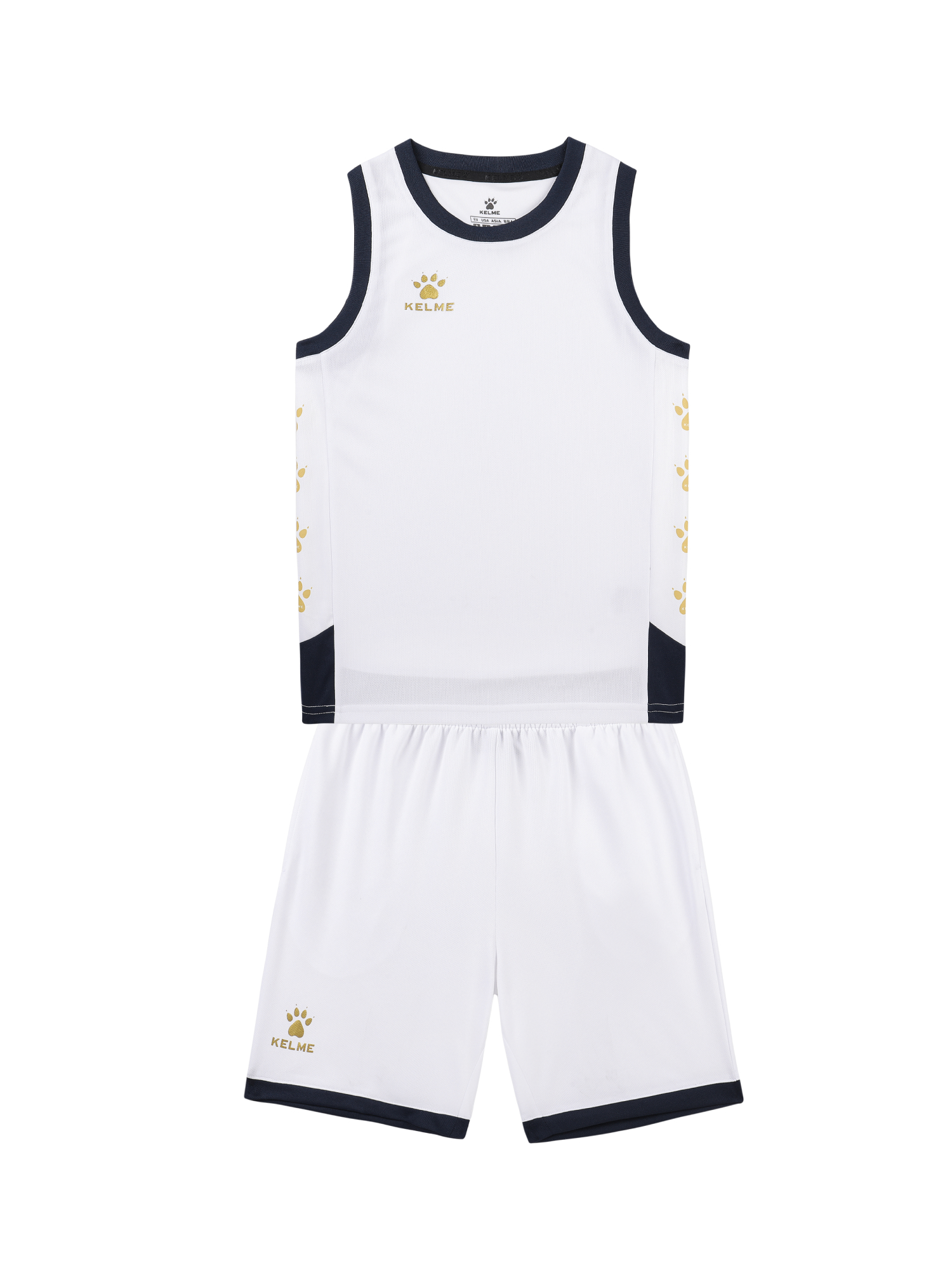 Детская баскетбольная форма KELME Children's Basketball Uniform (White/Black)