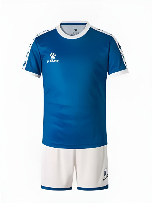 Детская футбольная форма KELME Short Sleeve Football Uniform (Blue/White)