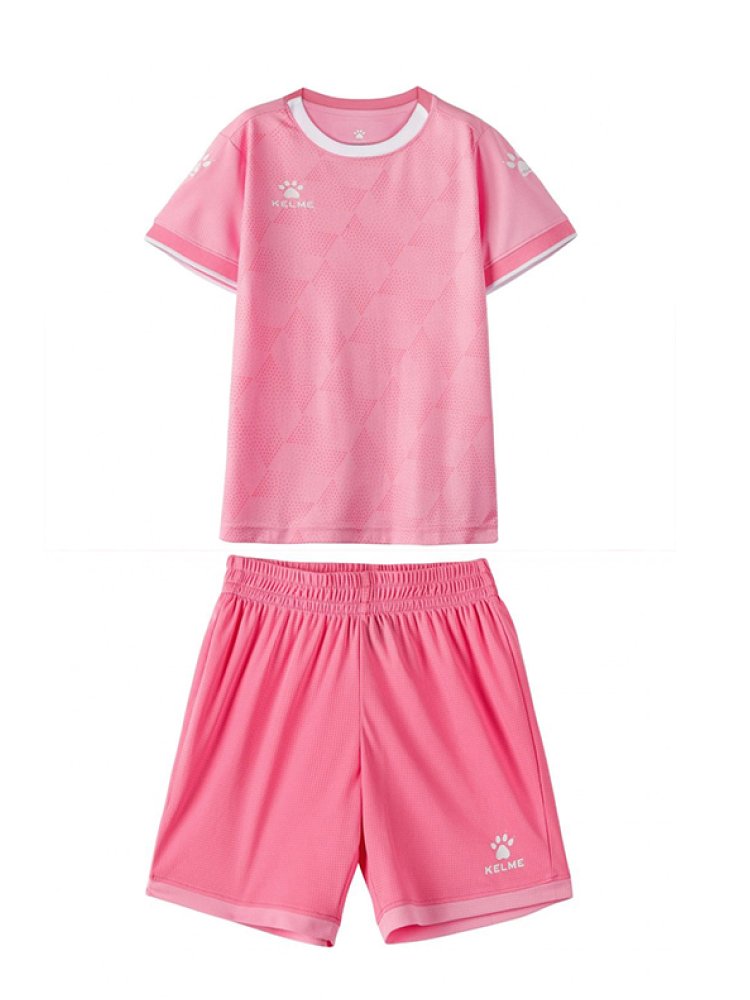 Детская футбольная форма KELME Short-Sleeved Football Suit Pink