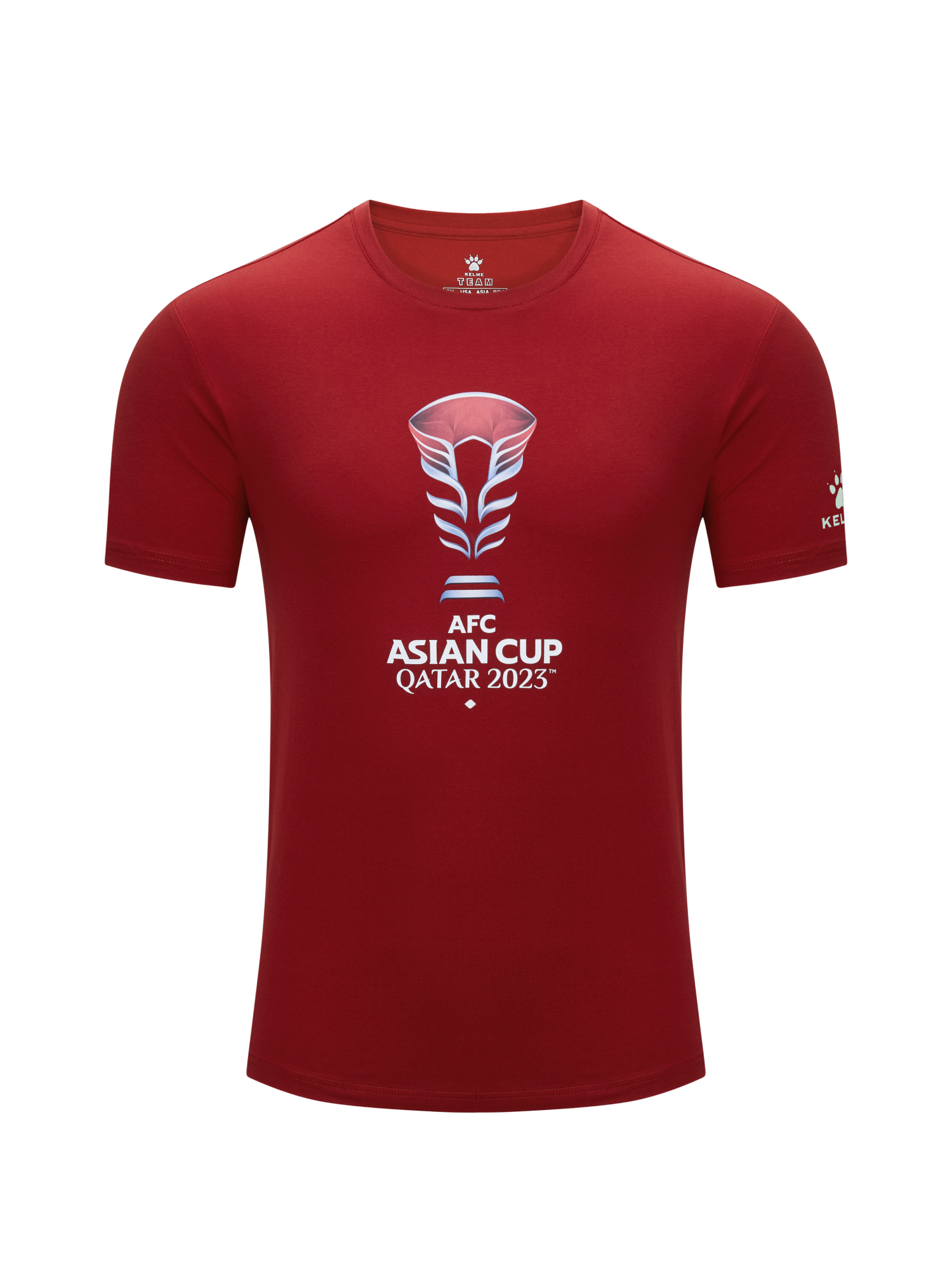 Футболка KELME Round Neck T-Shirt Burgundy