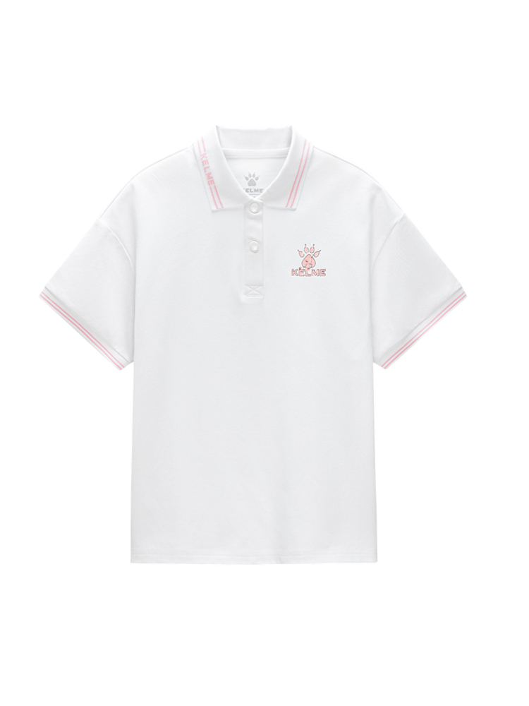 Футболка KELME Lapel T-Shirt Kid White