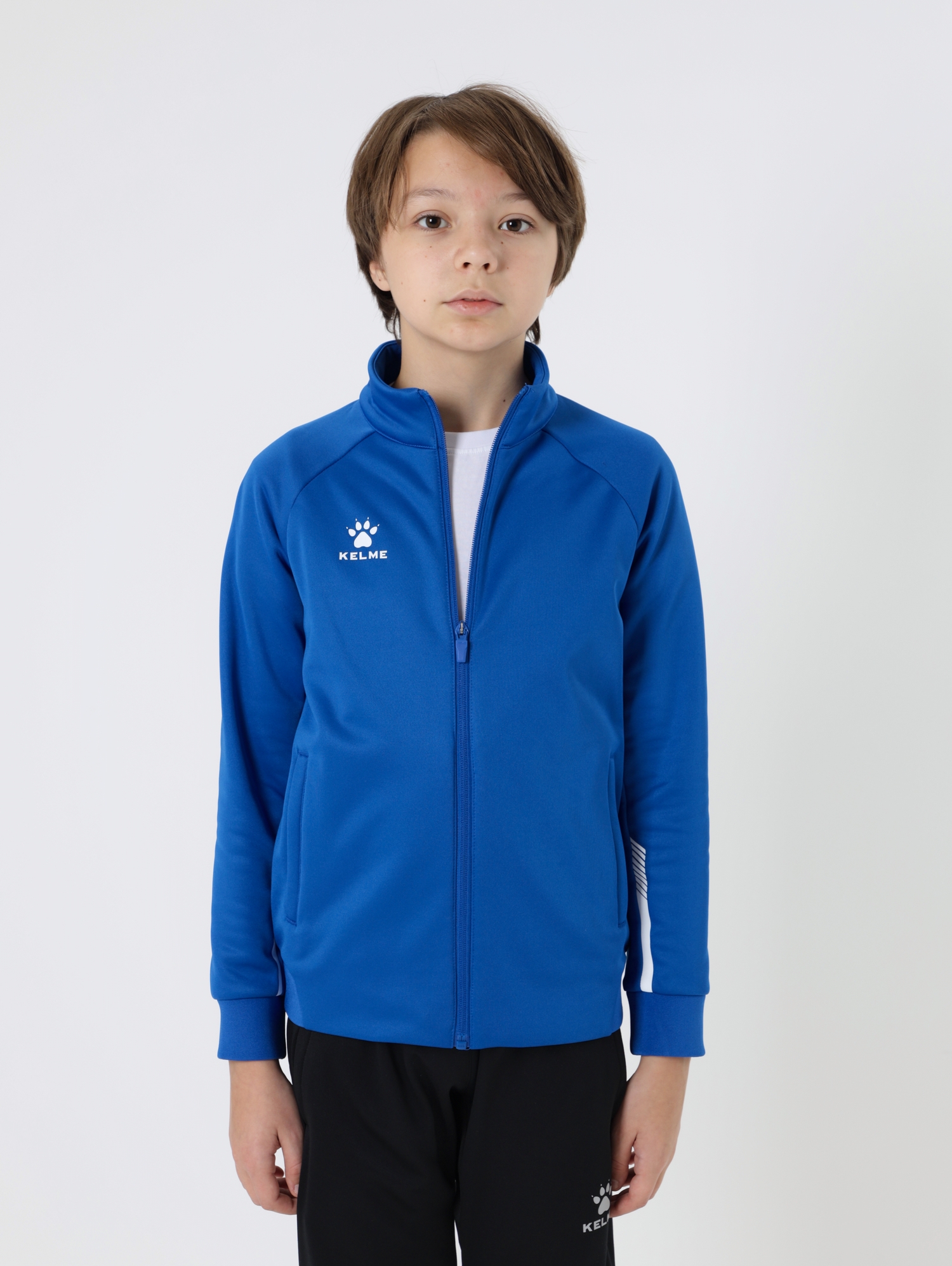 Детская олимпийка KELME Children's Knitted Jacket (fleece) Blue