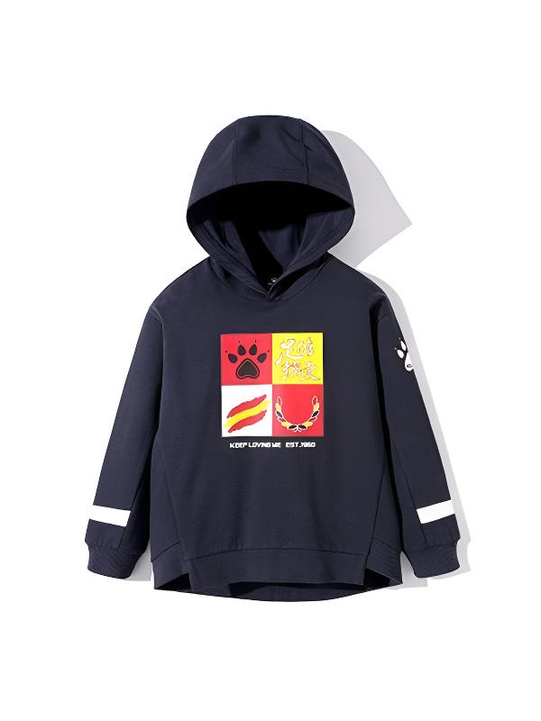 Детское худи KELME Boys Hooded Sweatshirt Dark Blue