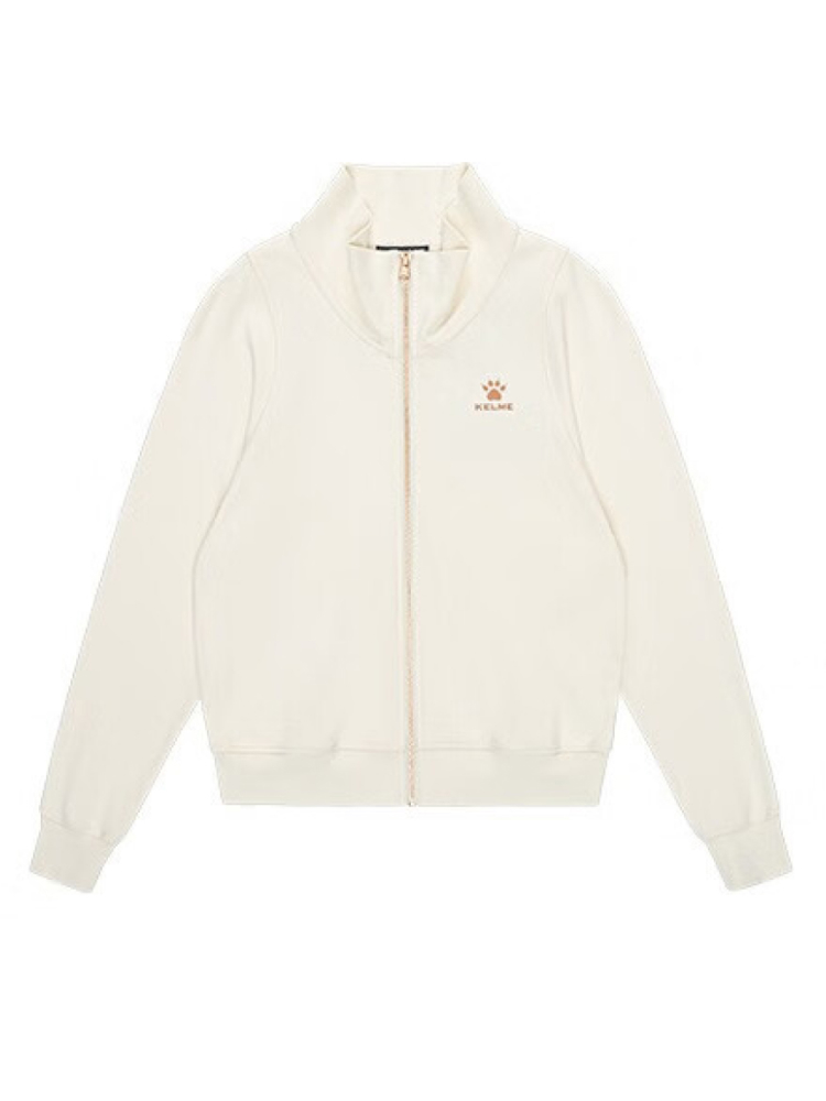 Олимпийка KELME Knitted Stand Collar Jacket White