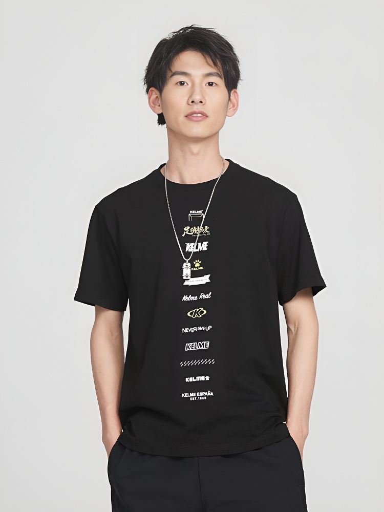 Футболка KELME Round Neck Short Sleeve T-Shirt Black