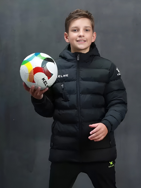 Детский пуховик KELME Middle-Long Down Jacket Kids Black