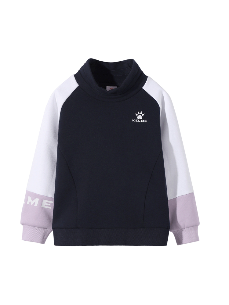 Детский свитшот KELME Girl's Round Neck Sweater Dark Blue
