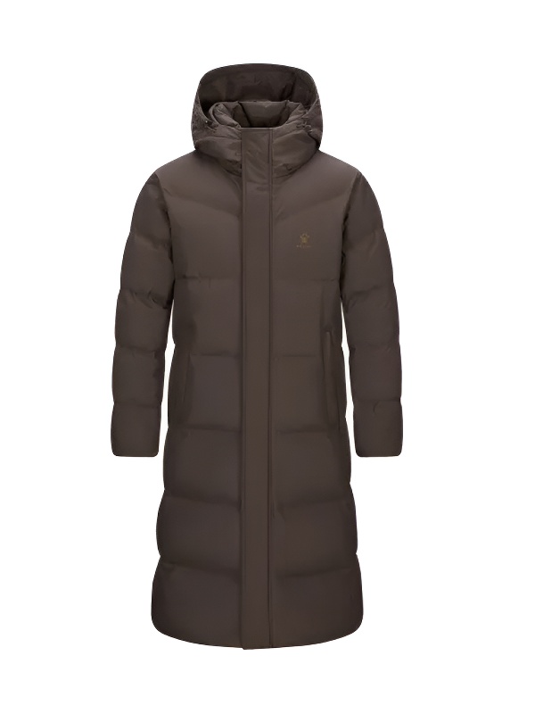 Пуховик KELME Long Down Jacket (Hooded) Dark Brown