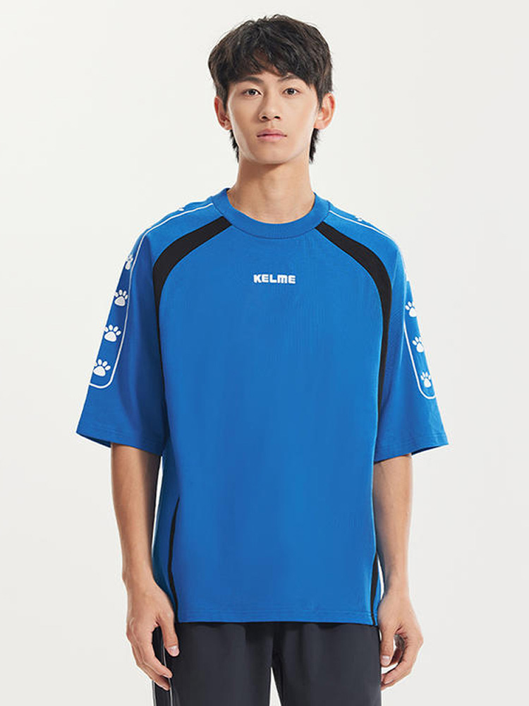Футболка KELME Round Neck Short Sleeve T-Shirt Light Blue
