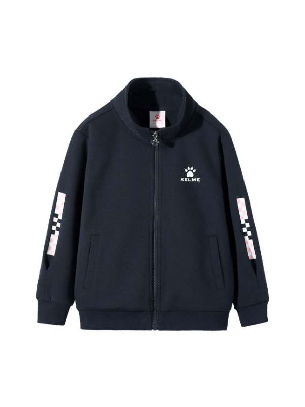 Детская толстовка KELME Girls Cardigan Sweater Dark Blue
