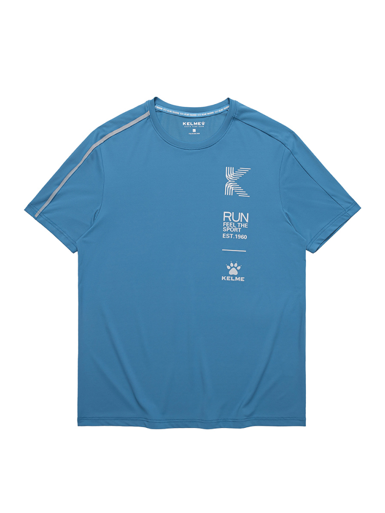 Футболка KELME Round Neck Short Sleeve T-shirt Light Blue