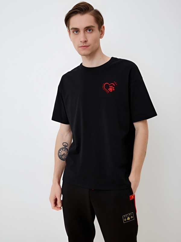 Футболка KELME Round Neck Short Sleeve T-Shirt Black