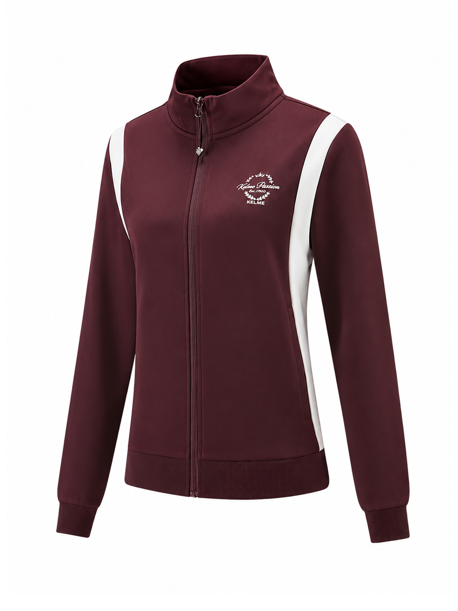 Толстовка KELME Stand-Up Collar Knit Cardigan Burgundy