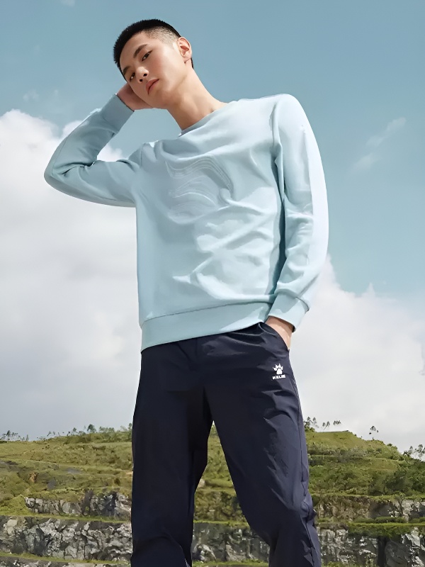 Свитшот KELME Round Neck Sweater Light Blue