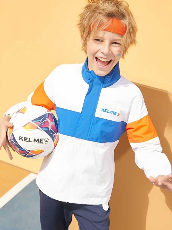 Детская ветровка KELME Woven Trench Coat (White/Light Blue)