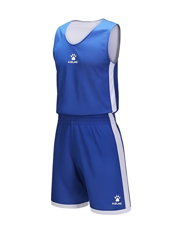 Детская баскетбольная форма KELME Children's Double-Sided Basketball Uniform (Blue/White)
