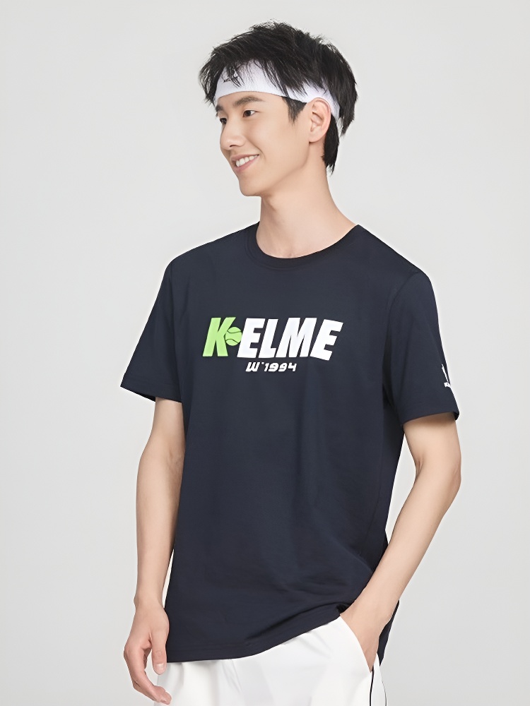 Футболка KELME Round Neck Short Sleeve T-Shirt Dark Blue