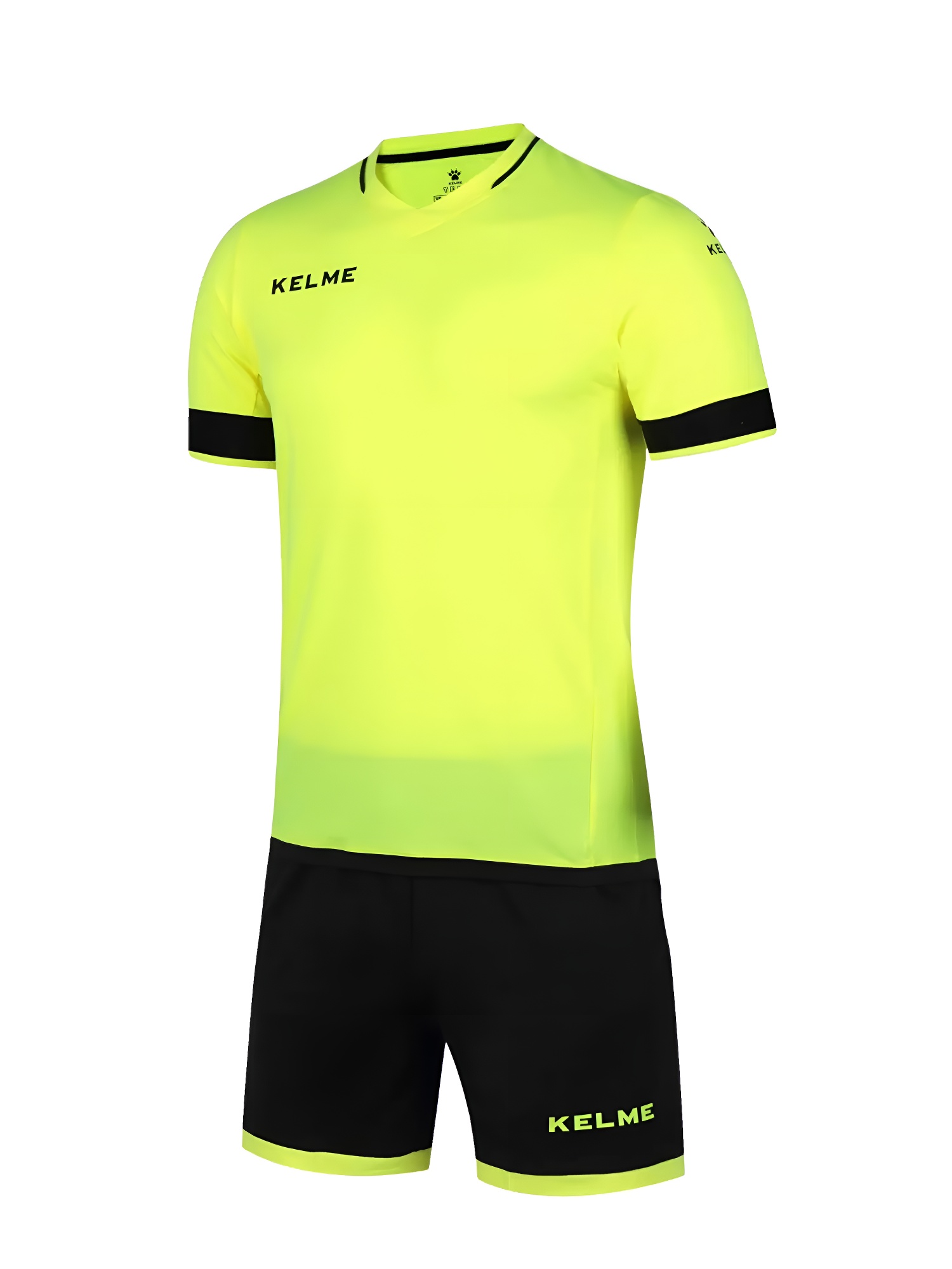 Футбольная форма KELME Short Sleeve Football Set (Light Green/Black)