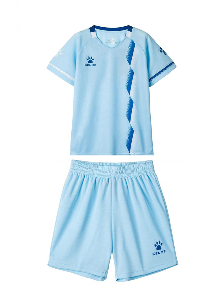 Детская футбольная форма KELME Short Sleeve Football Suit Light Blue