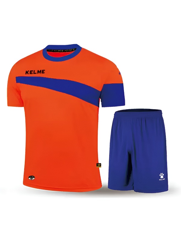 Детская футбольная форма KELME Short Sleeve Football Kid Set (Orange/Blue)